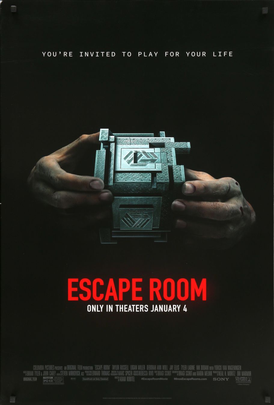 Escape Room (2019) original theatrical movie poster - International
