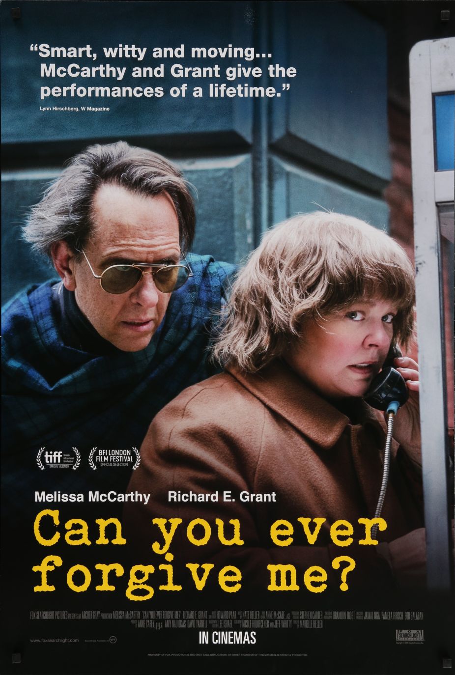 Can You Ever Forgive Me? (2018) original theatrical movie poster - International