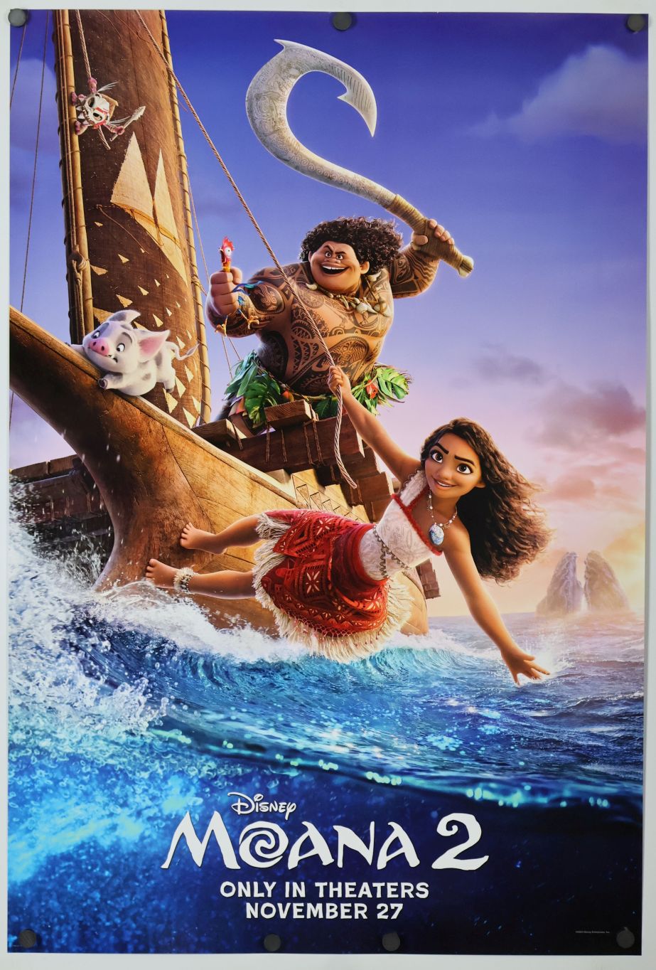 Moana 2 (2024) original theatrical movie poster - Advance Style B