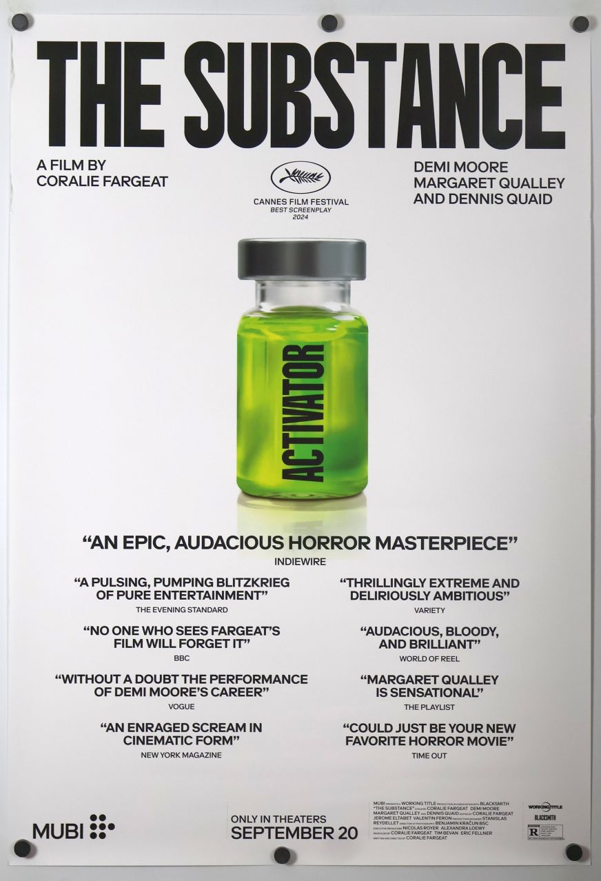 The Substance (2024) original theatrical movie poster - Advance
