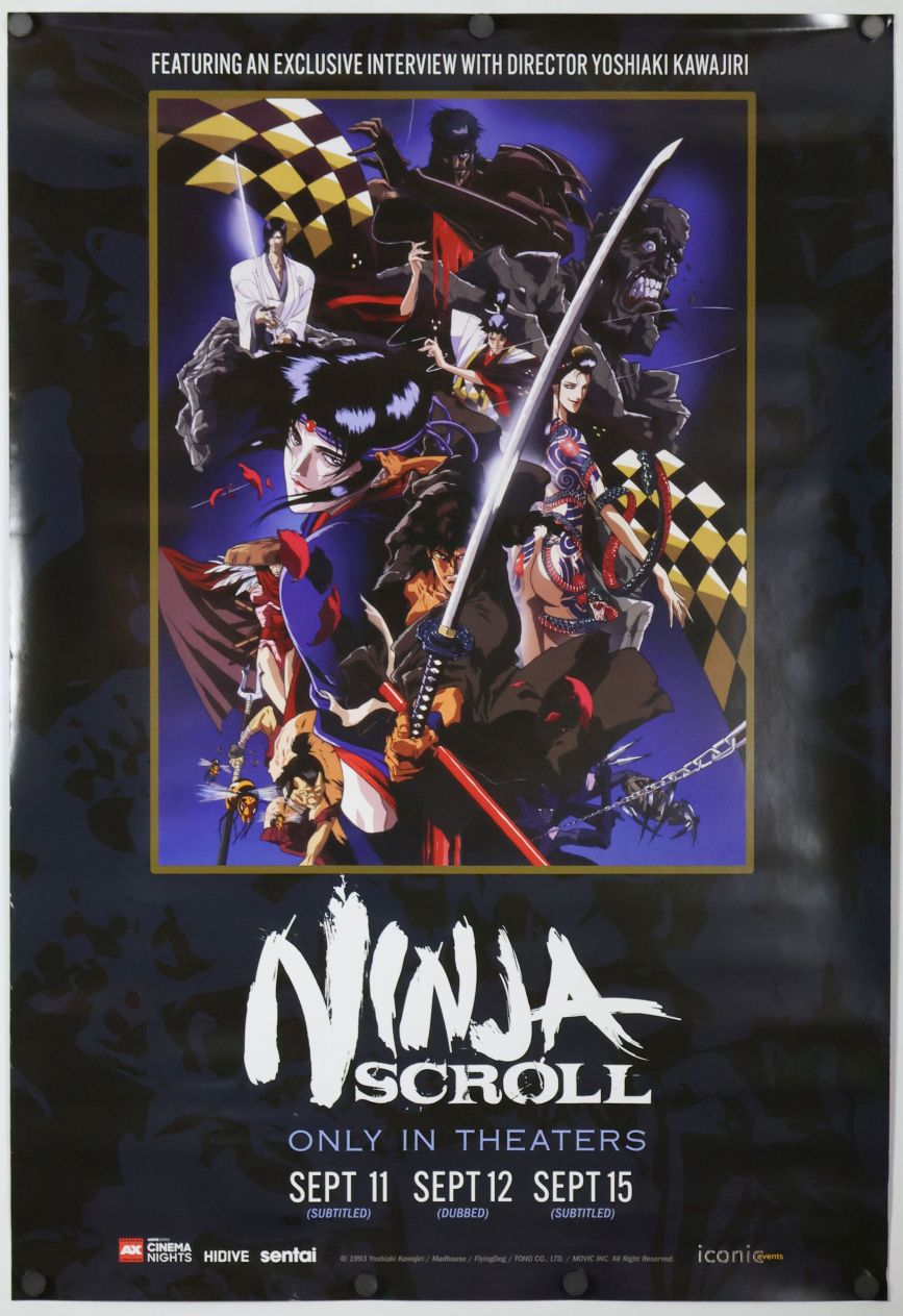 Ninja Scroll (2024) original theatrical movie poster - Re-Release