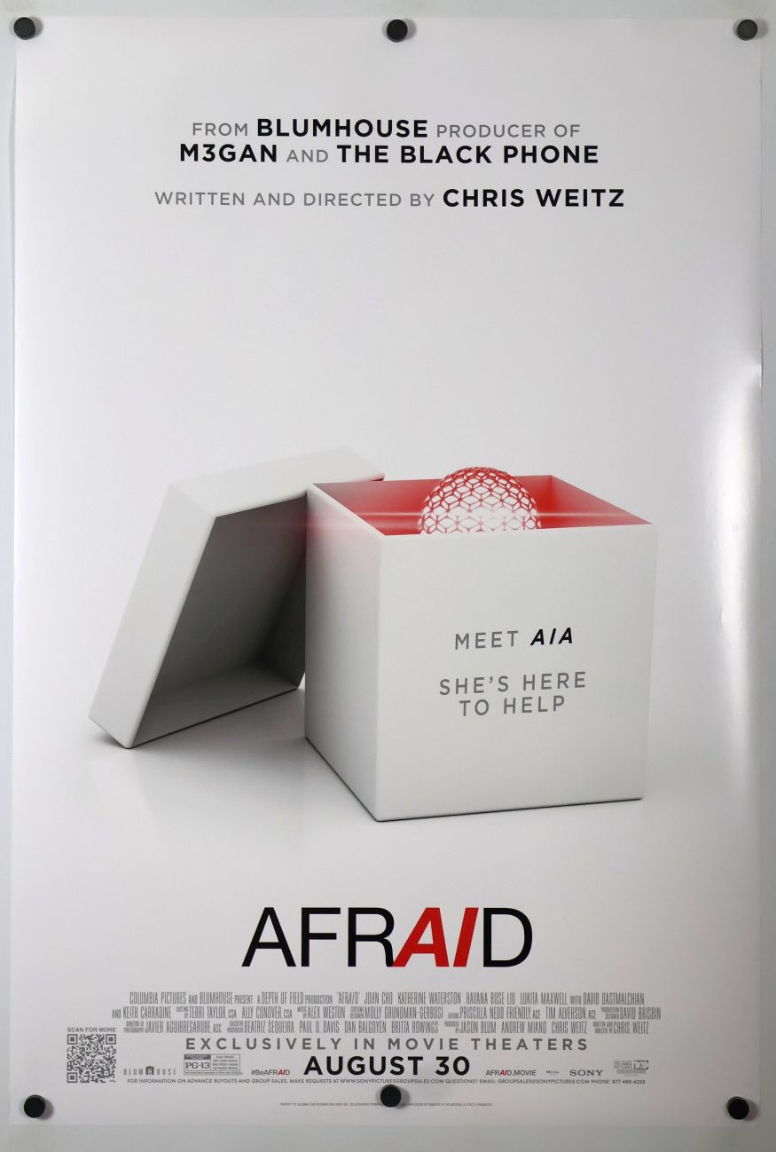 Afraid (2024) original theatrical movie poster - Final