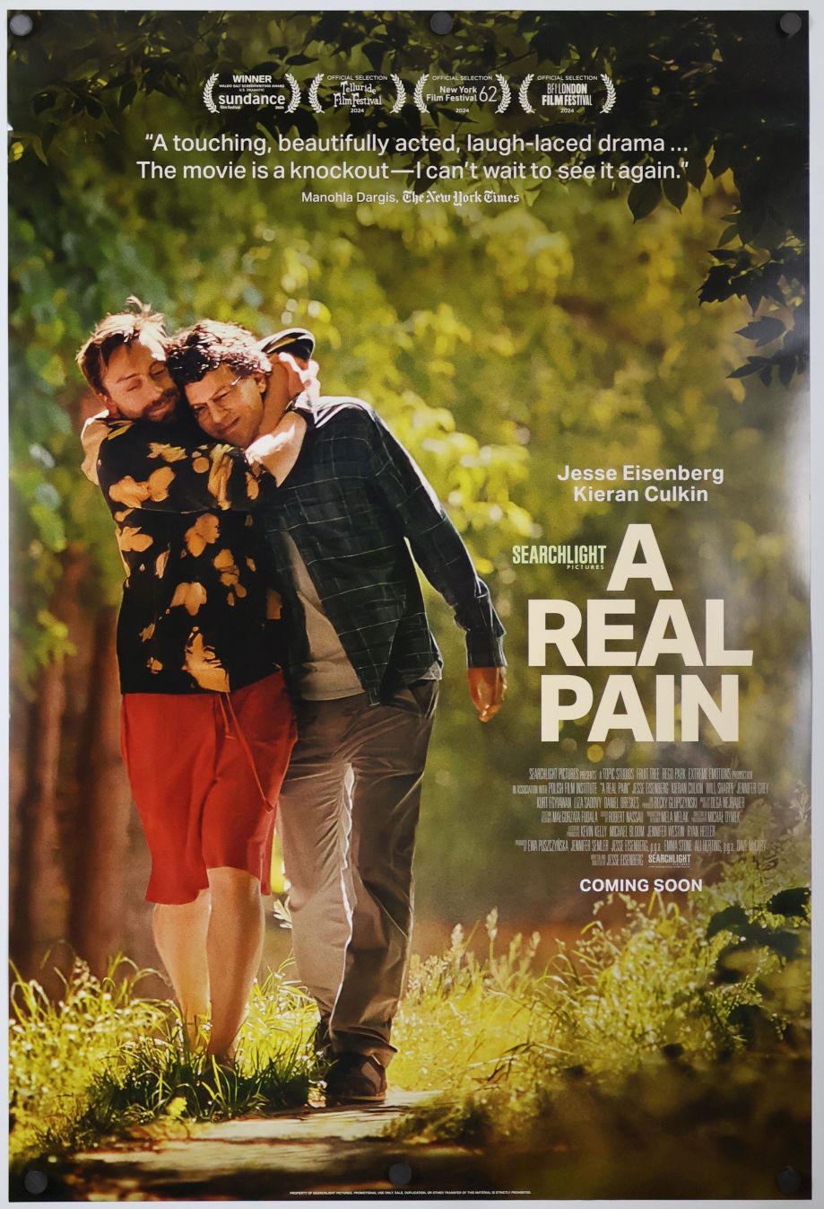 A Real Pain (2024) original theatrical movie poster - International Final