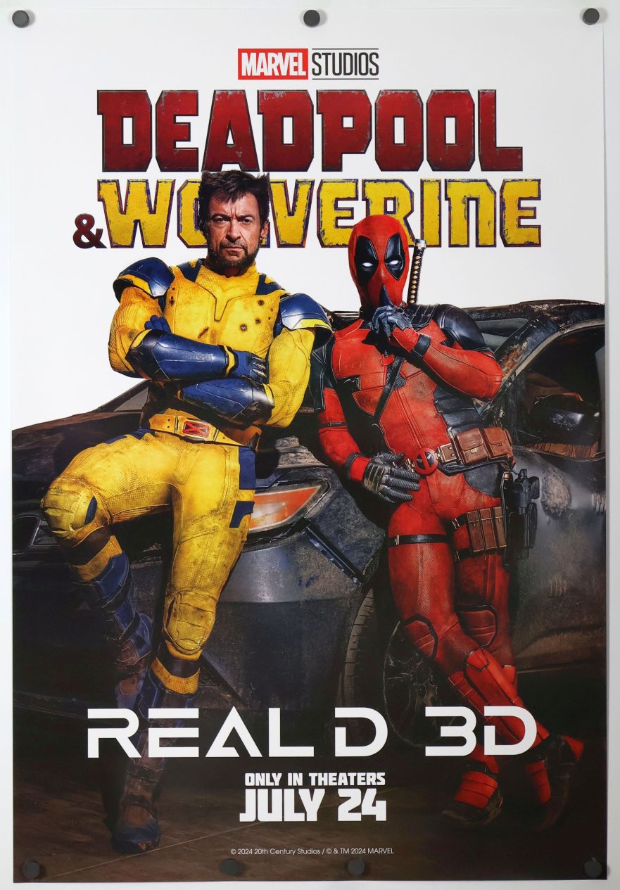 Deadpool & Wolverine (2024) original theatrical movie poster - International Real D 3D