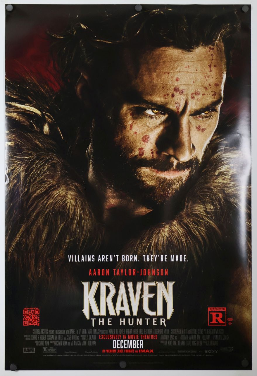 Kraven the Hunter (2024) original theatrical movie poster - Final