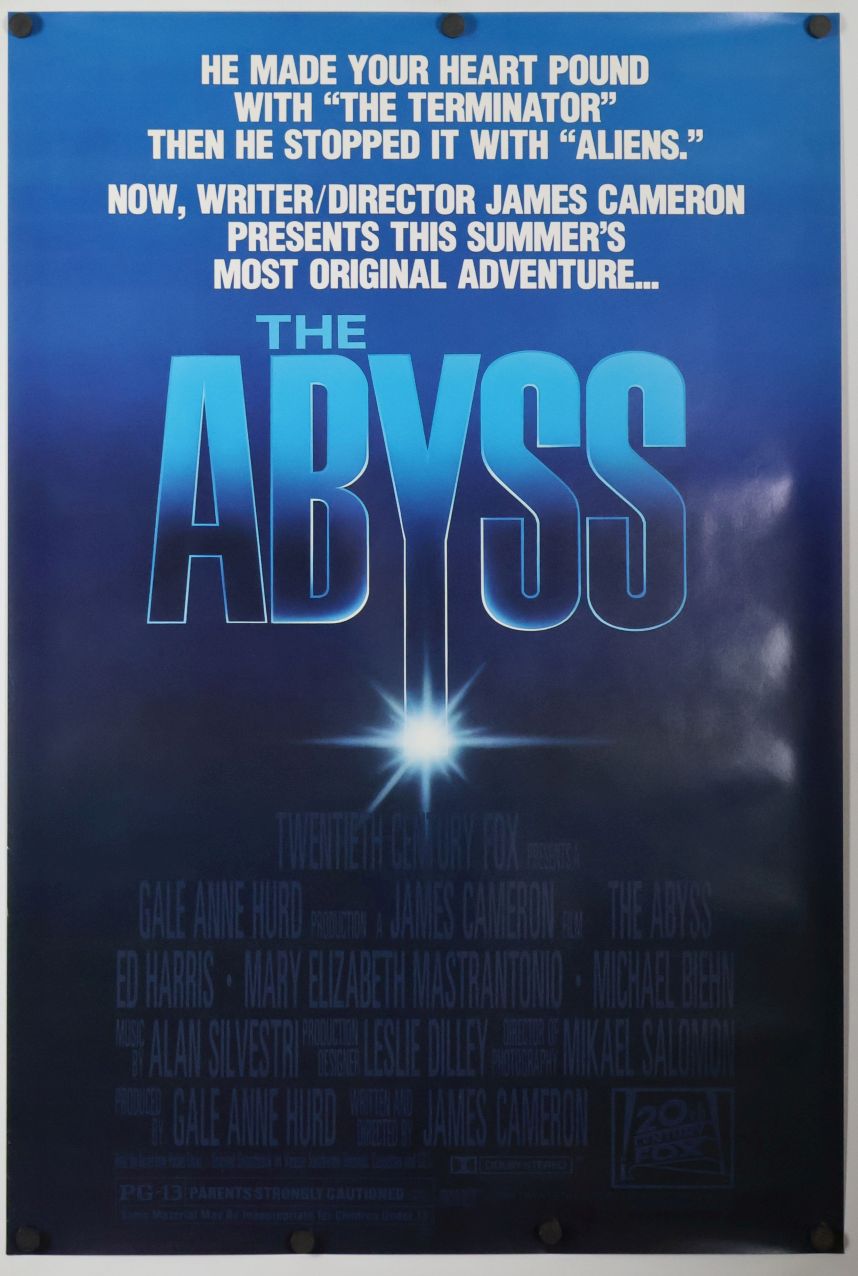 The Abyss (1989) original theatrical movie poster - Style B