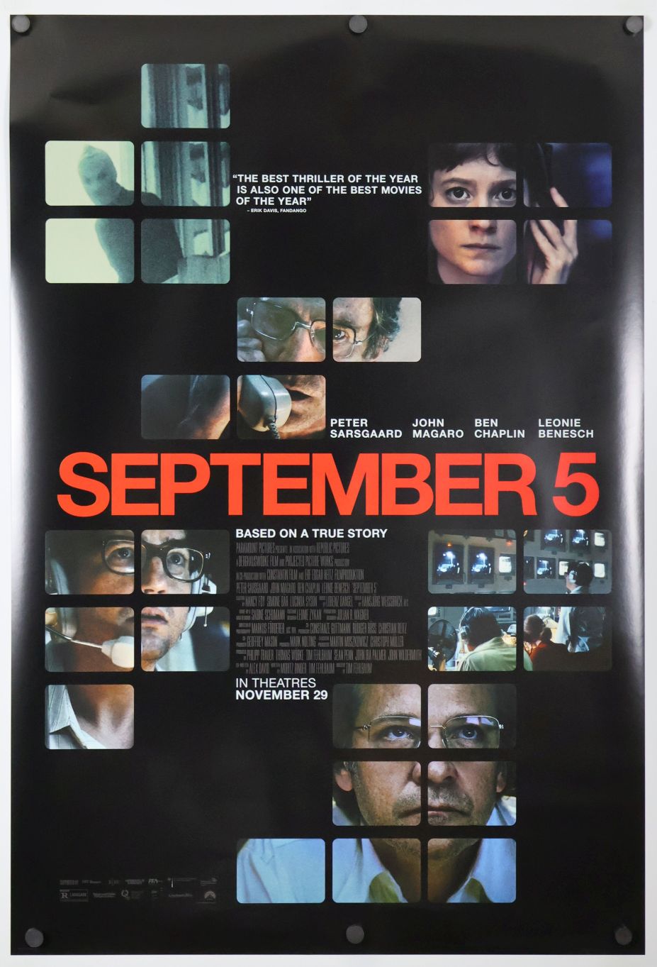 September 5 (2024) original theatrical movie poster - Final