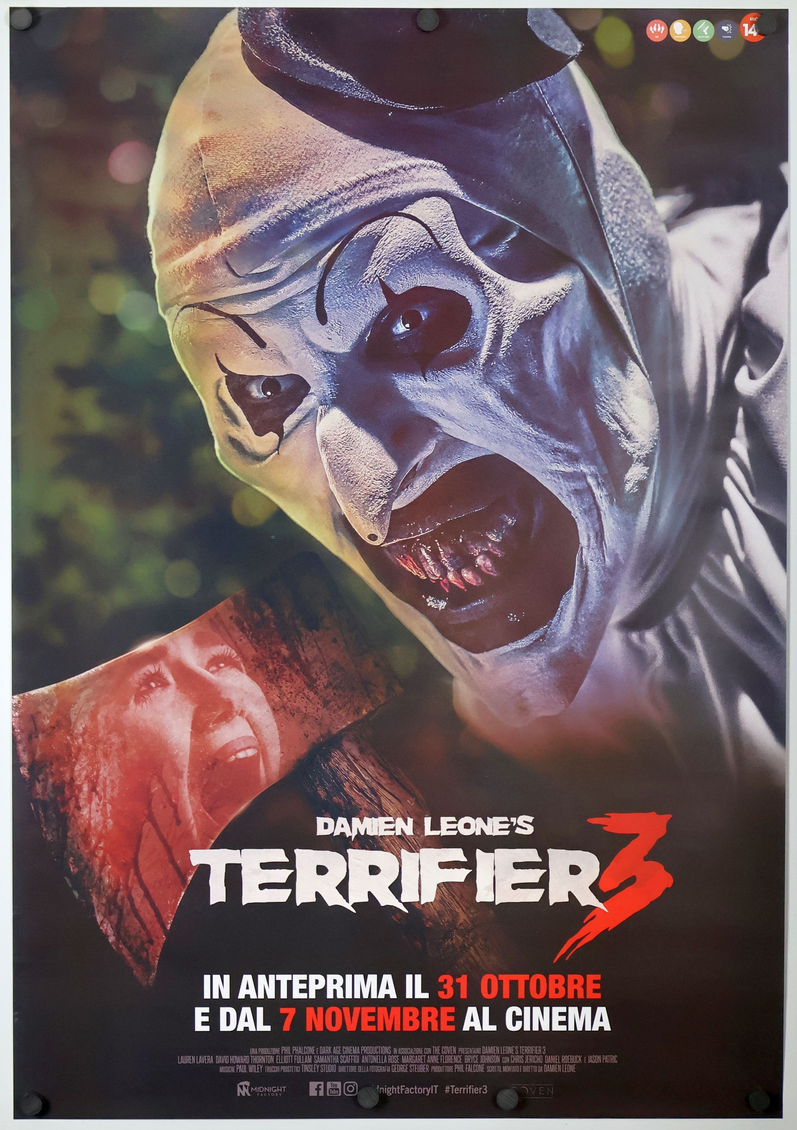 Terrifier 3 (2024) original theatrical movie poster - Final