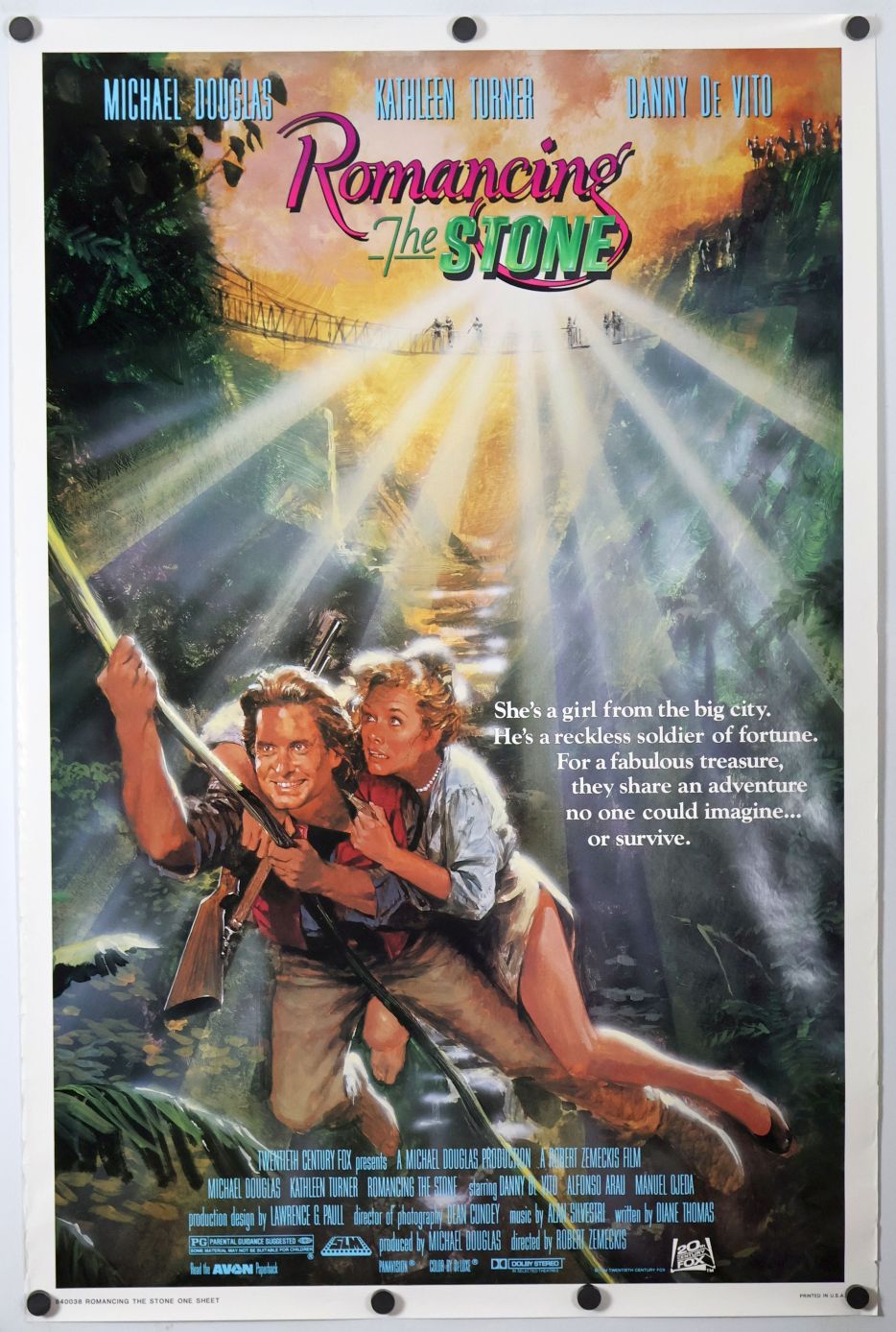 Romancing the Stone (1984) original theatrical movie poster - Final