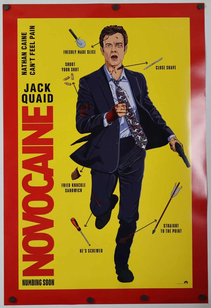 Novocaine (2025) original theatrical movie poster - Advance