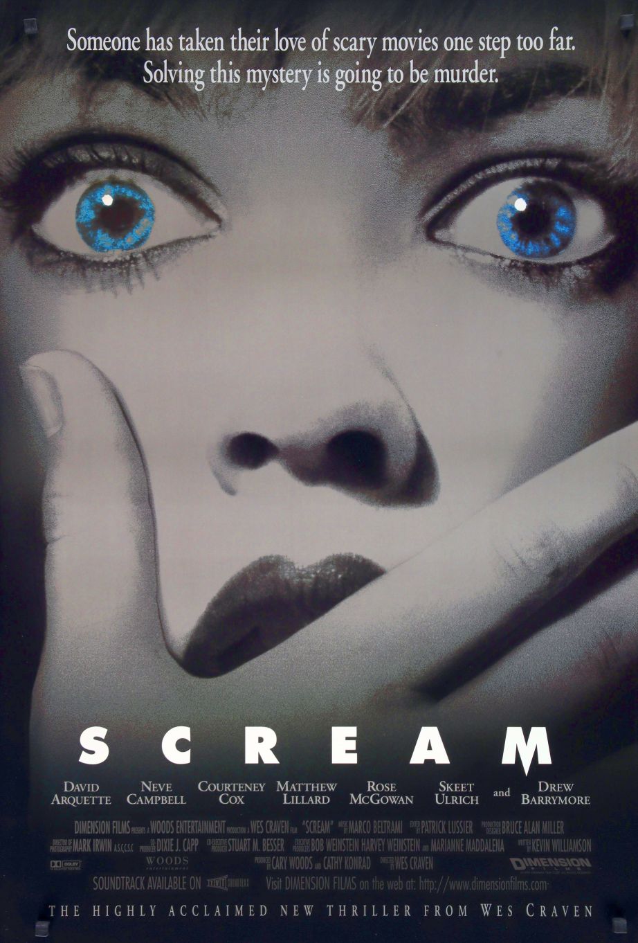 Scream (1996) original theatrical movie poster - Final