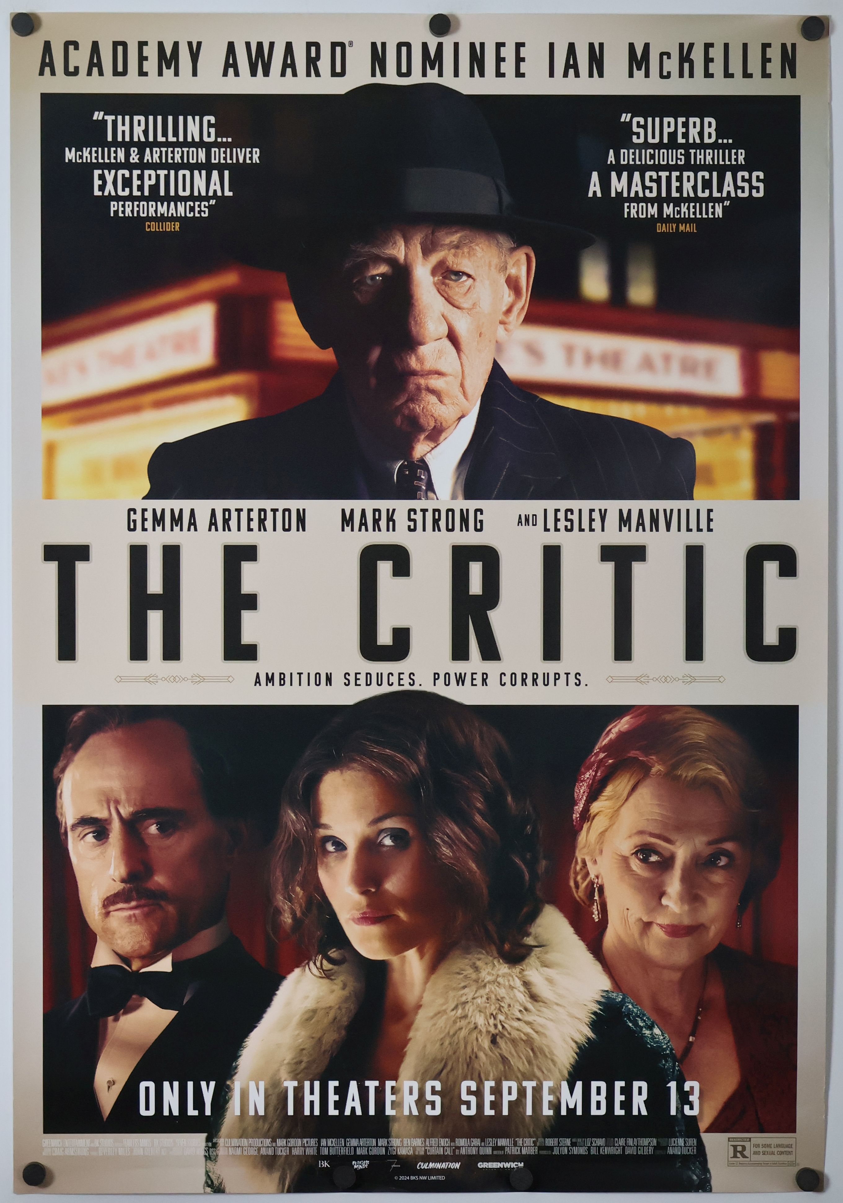 The Critic (2024) original theatrical movie poster - Final