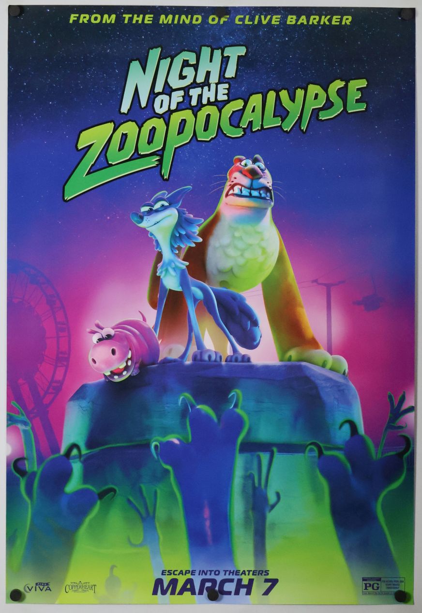 Night of the Zoopocalypse (2025) original theatrical movie poster - Advance
