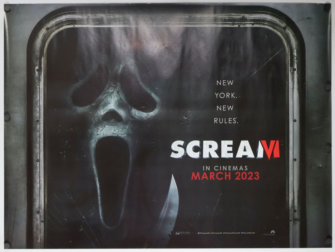 Scream 6 (2023) original theatrical movie poster - Advance