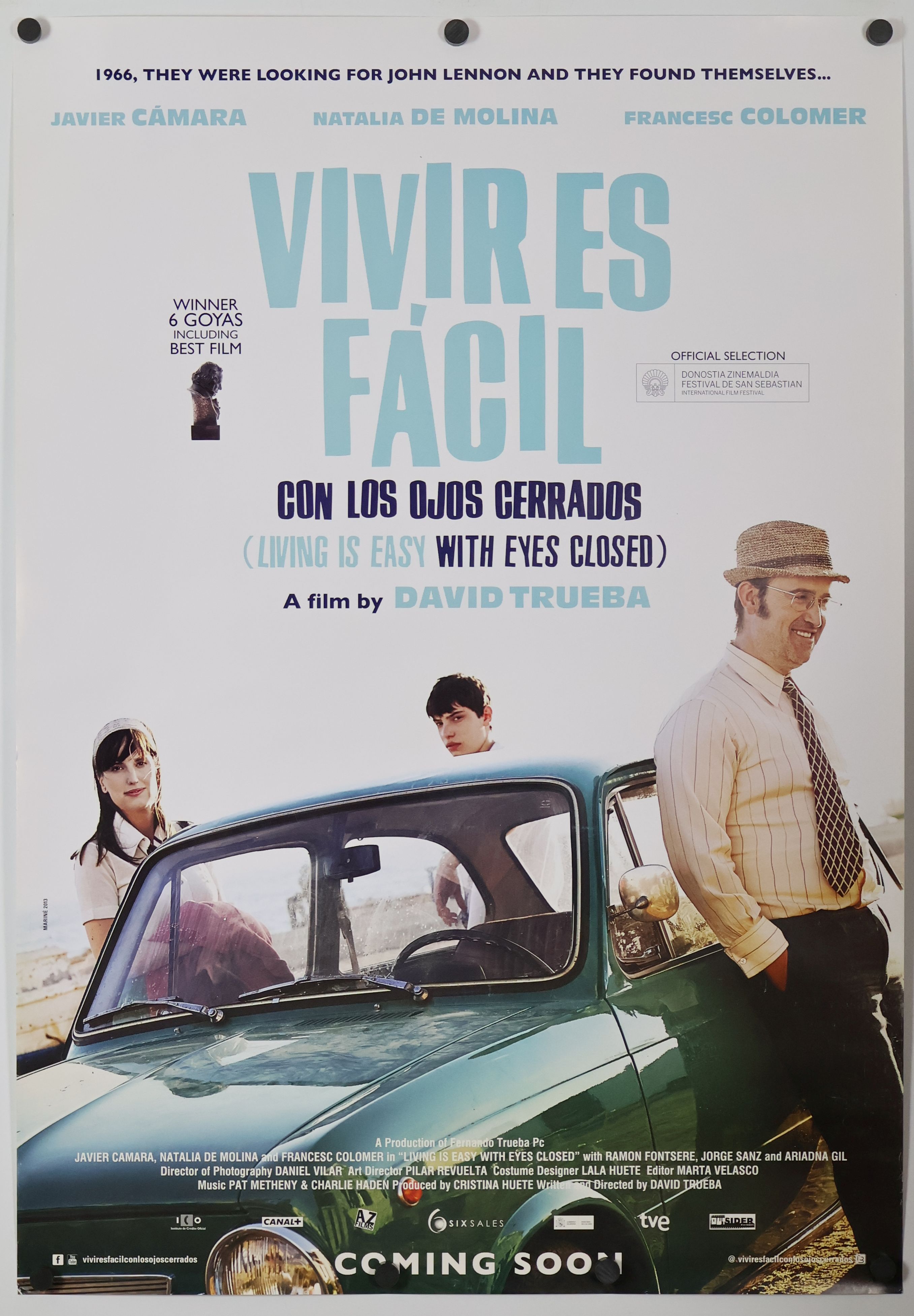 Living Is Easy with Eyes Closed (2014) original theatrical movie poster - Final