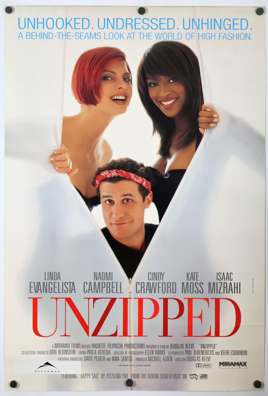 Unzipped (1995) original theatrical movie poster - Final
