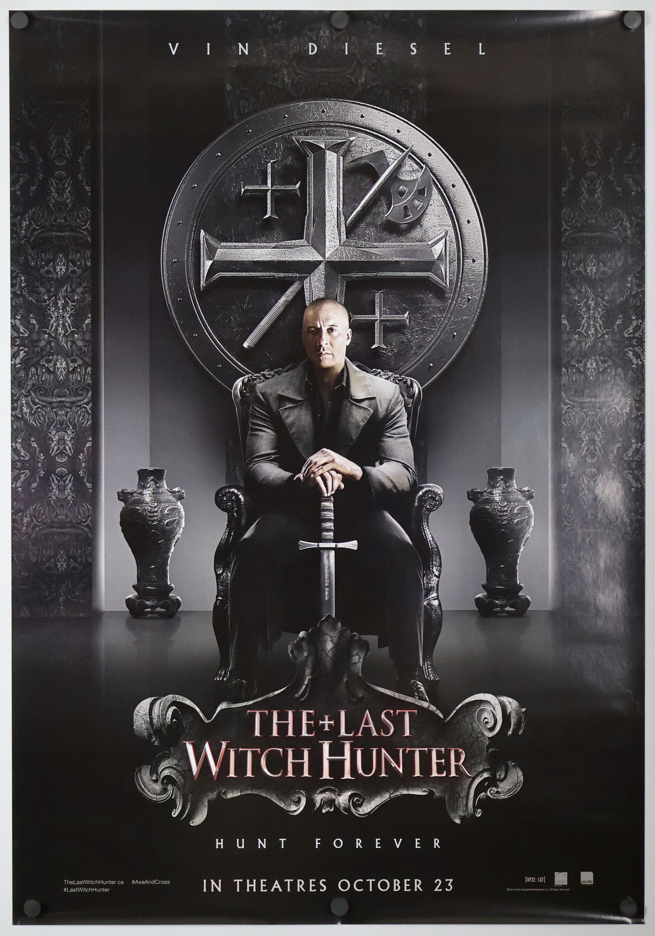 The Last Witch Hunter (2015) original theatrical movie poster - Advance Style C