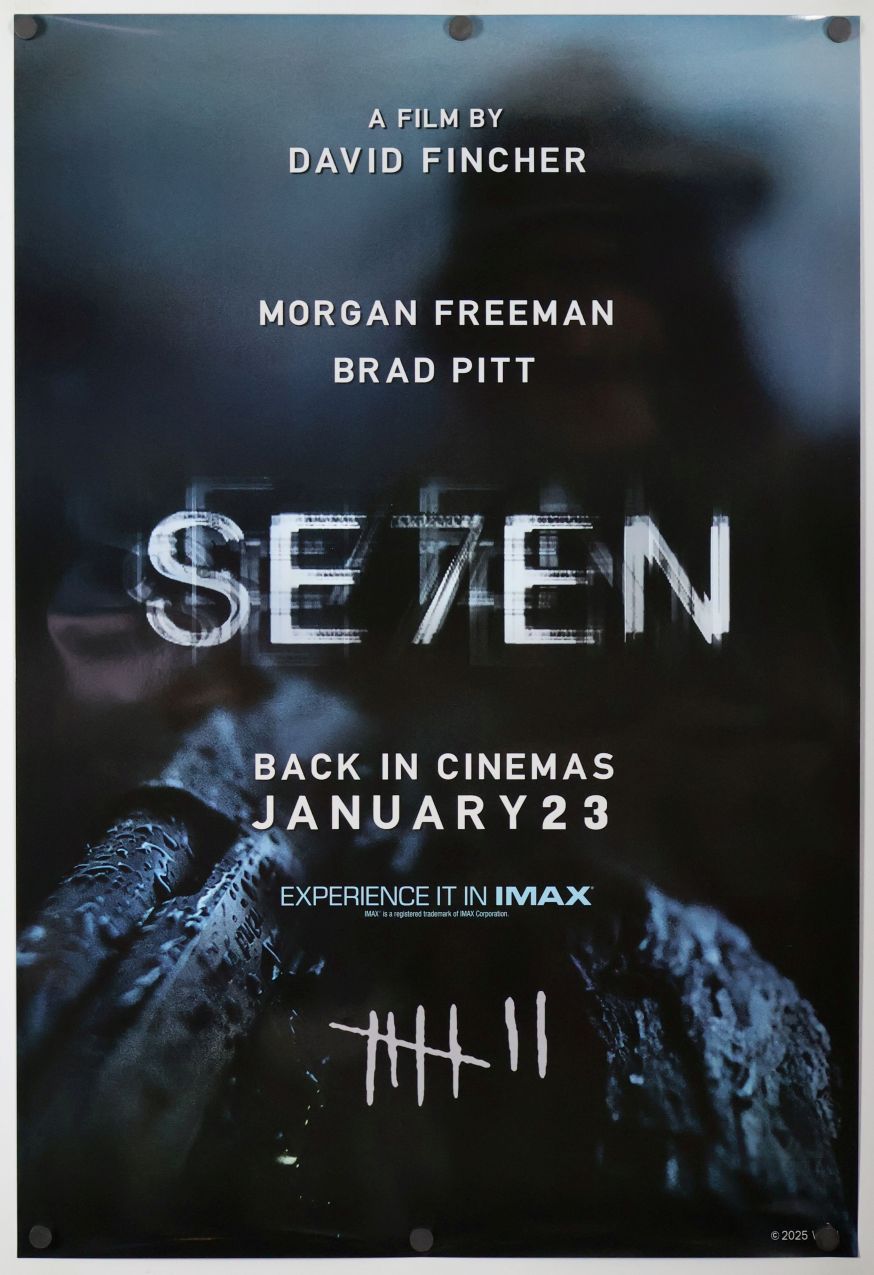 Se7en (2025) original theatrical movie poster - International Re-Release
