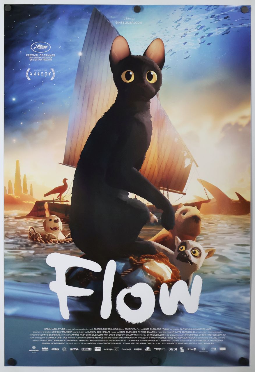Flow (2024) original theatrical movie poster - International Final