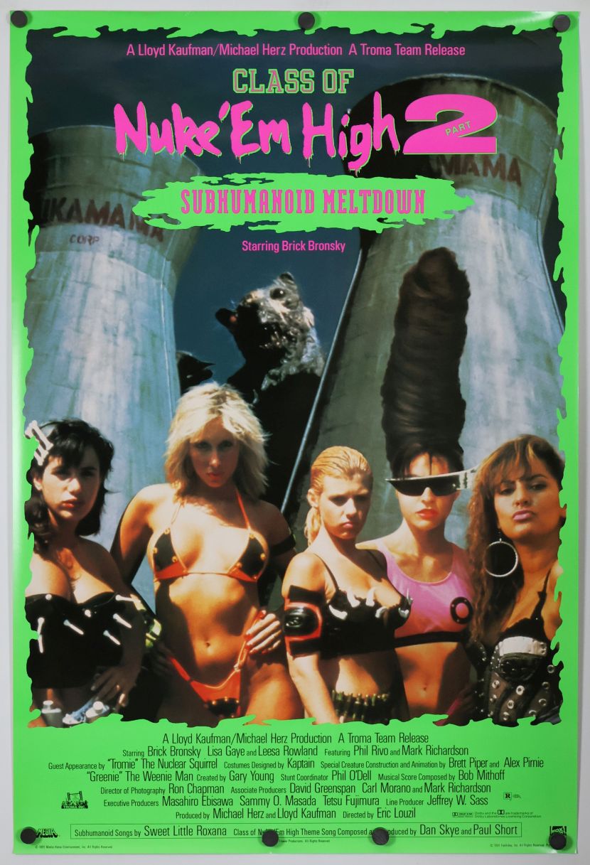 Class of Nuke 'Em High Part II: Subhumanoid Meltdown (1991) original theatrical movie poster - Video