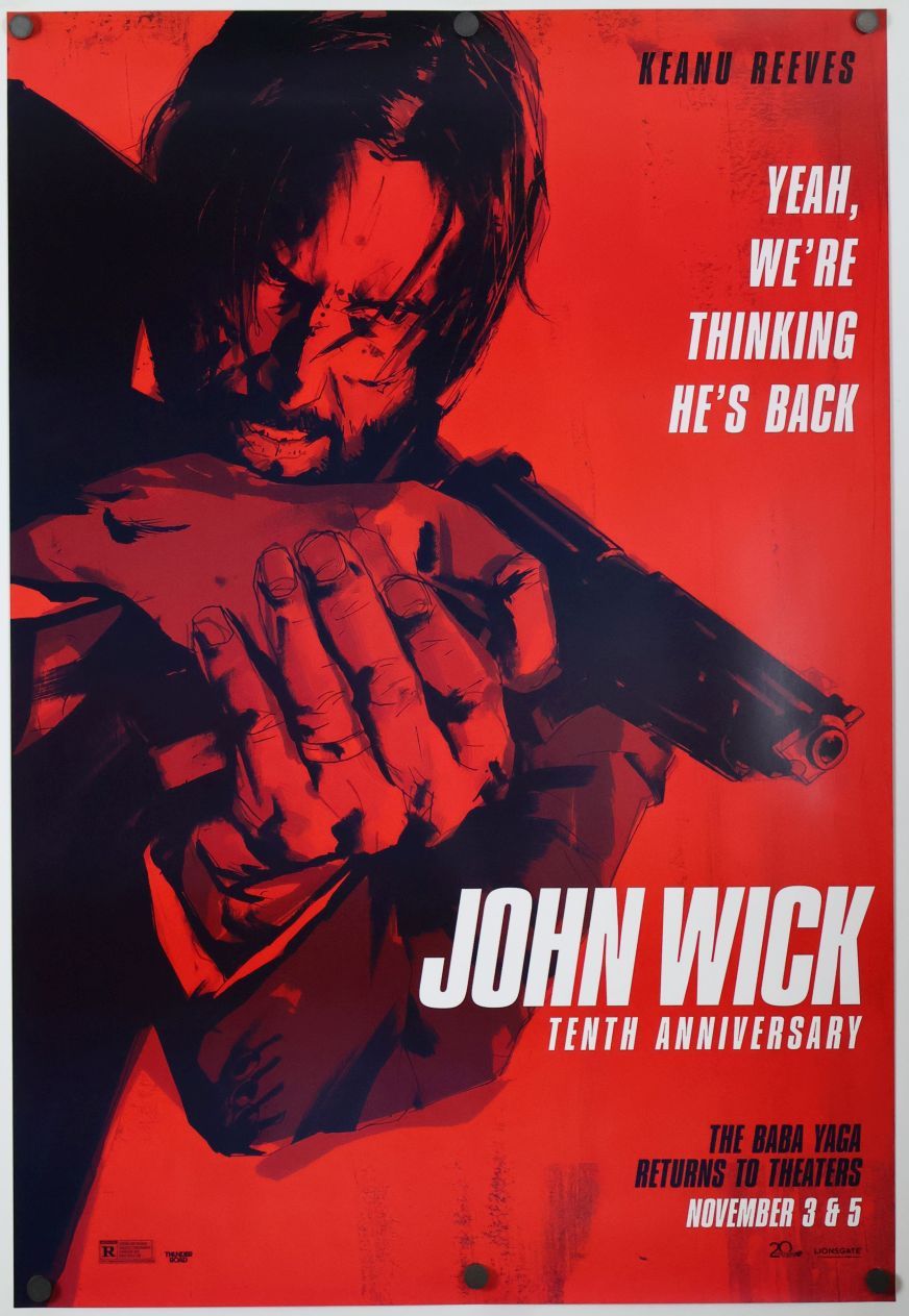 John Wick (2024) original theatrical movie poster - International Re-release Style B