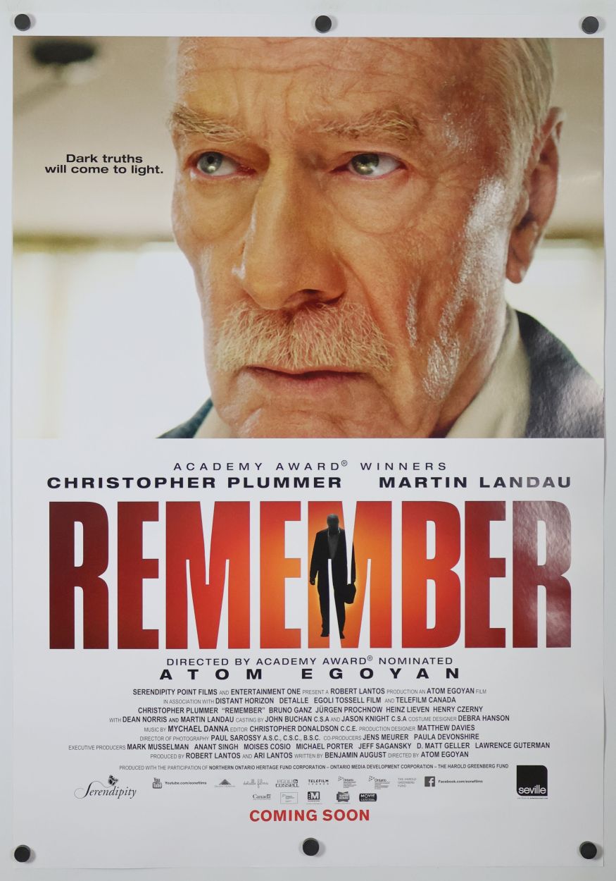 Remember (2015) original theatrical movie poster - Final