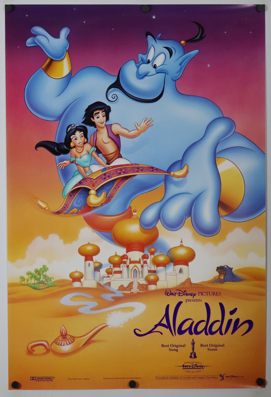 Aladdin (1992) original theatrical movie poster - International