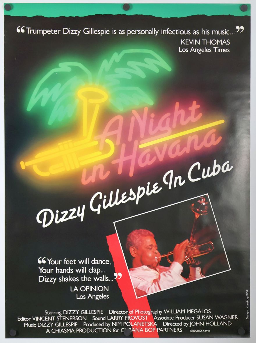 A Night in Havana: Dizzy Gillespie in Cuba (1989) original theatrical movie poster - Final