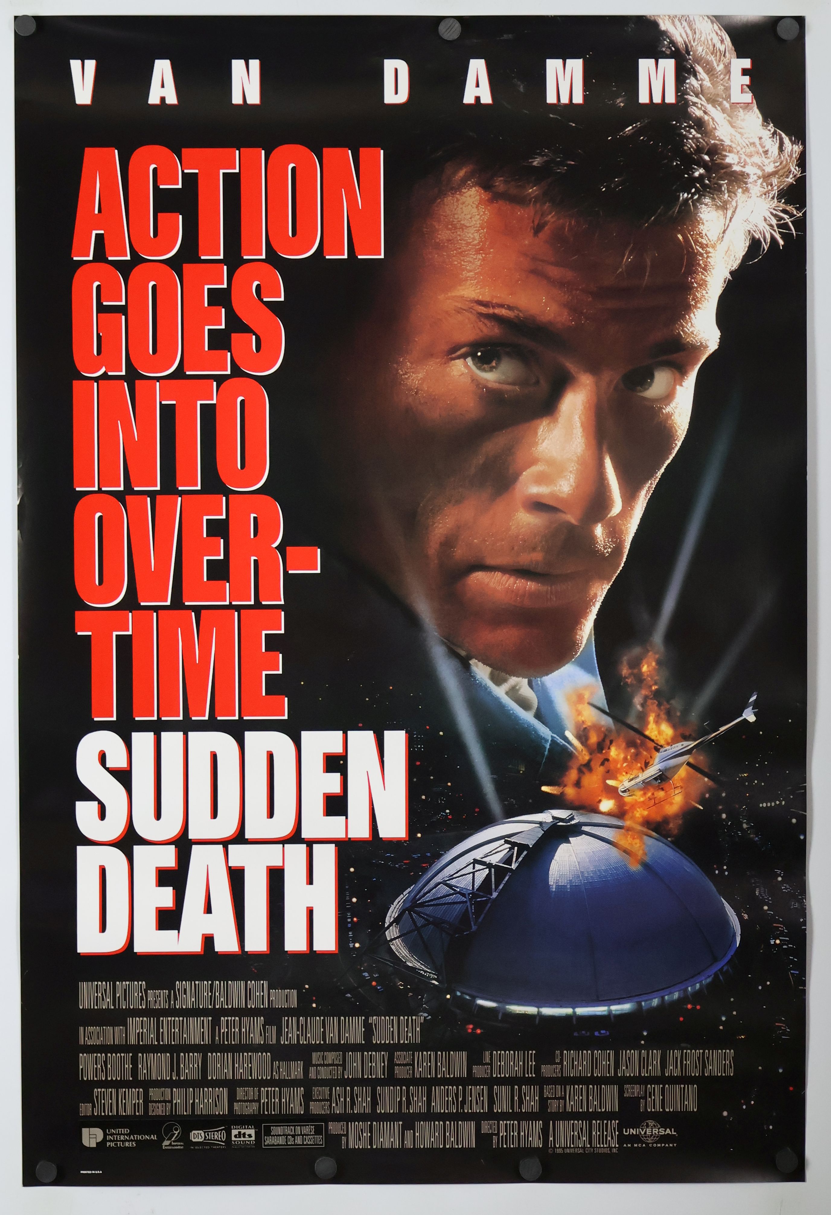 Sudden Death (1995) original theatrical movie poster - International Final