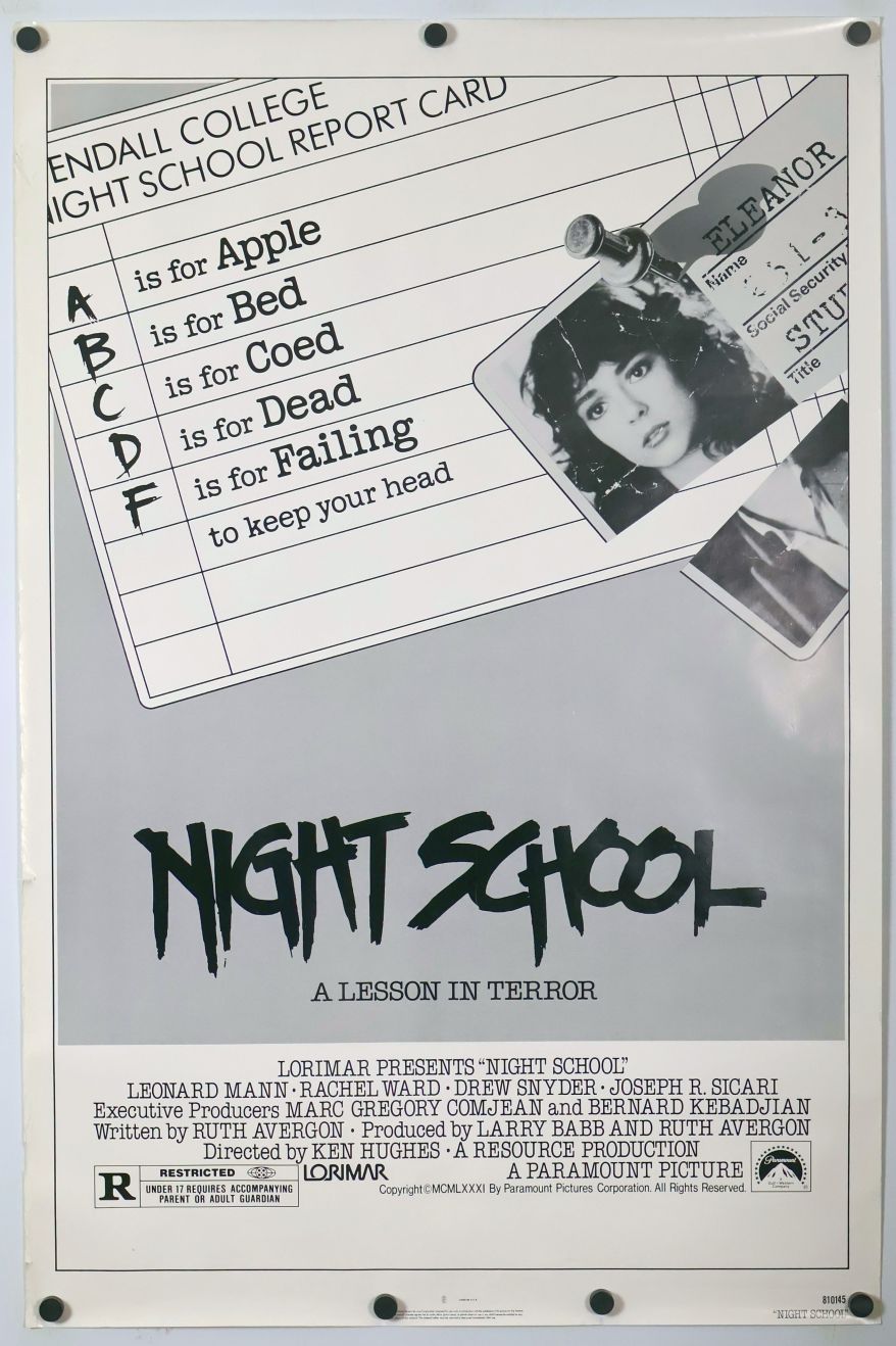 Night School (1981) original theatrical movie poster - Final
