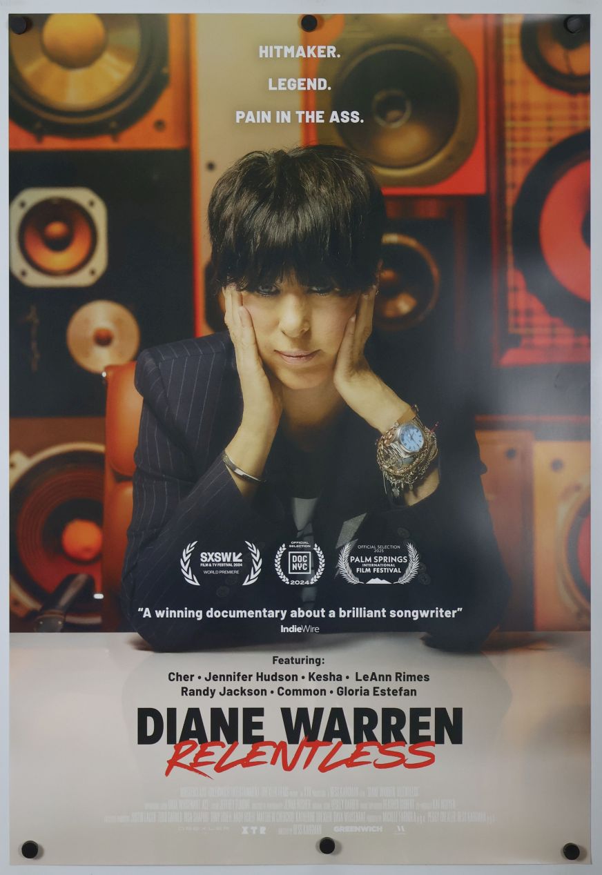 Diane Warren: Relentless (2024) original theatrical movie poster - Final