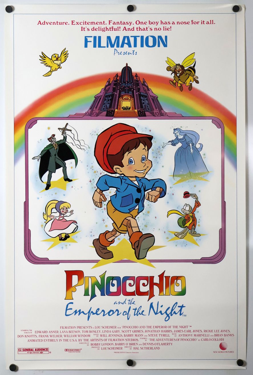 Pinocchio and the Emperor of the Night (1987) original theatrical movie poster - Final