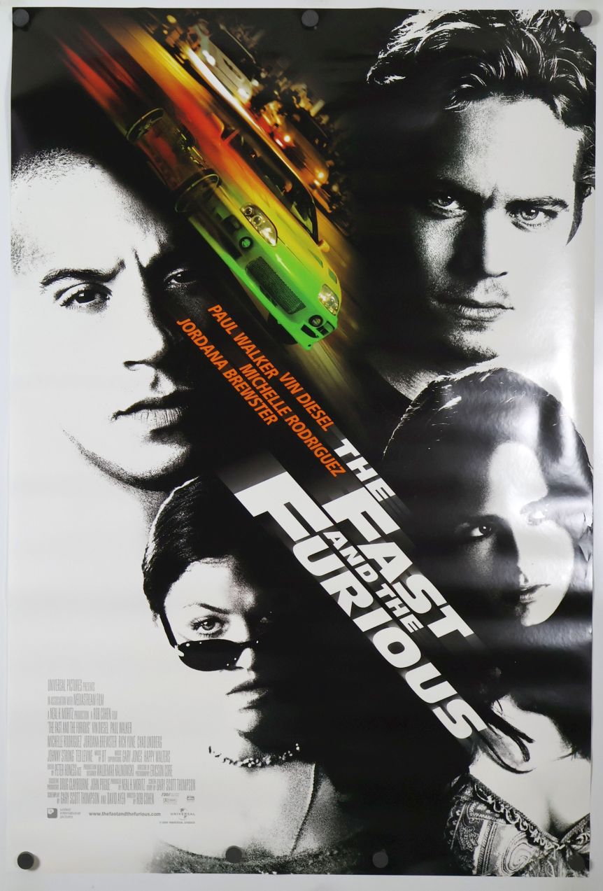 The Fast and the Furious (2001) original theatrical movie poster - International Final
