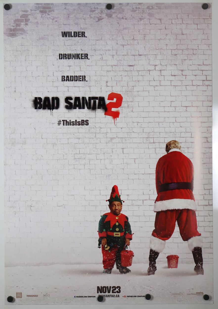 Bad Santa 2 (2016) original theatrical movie poster - Advance