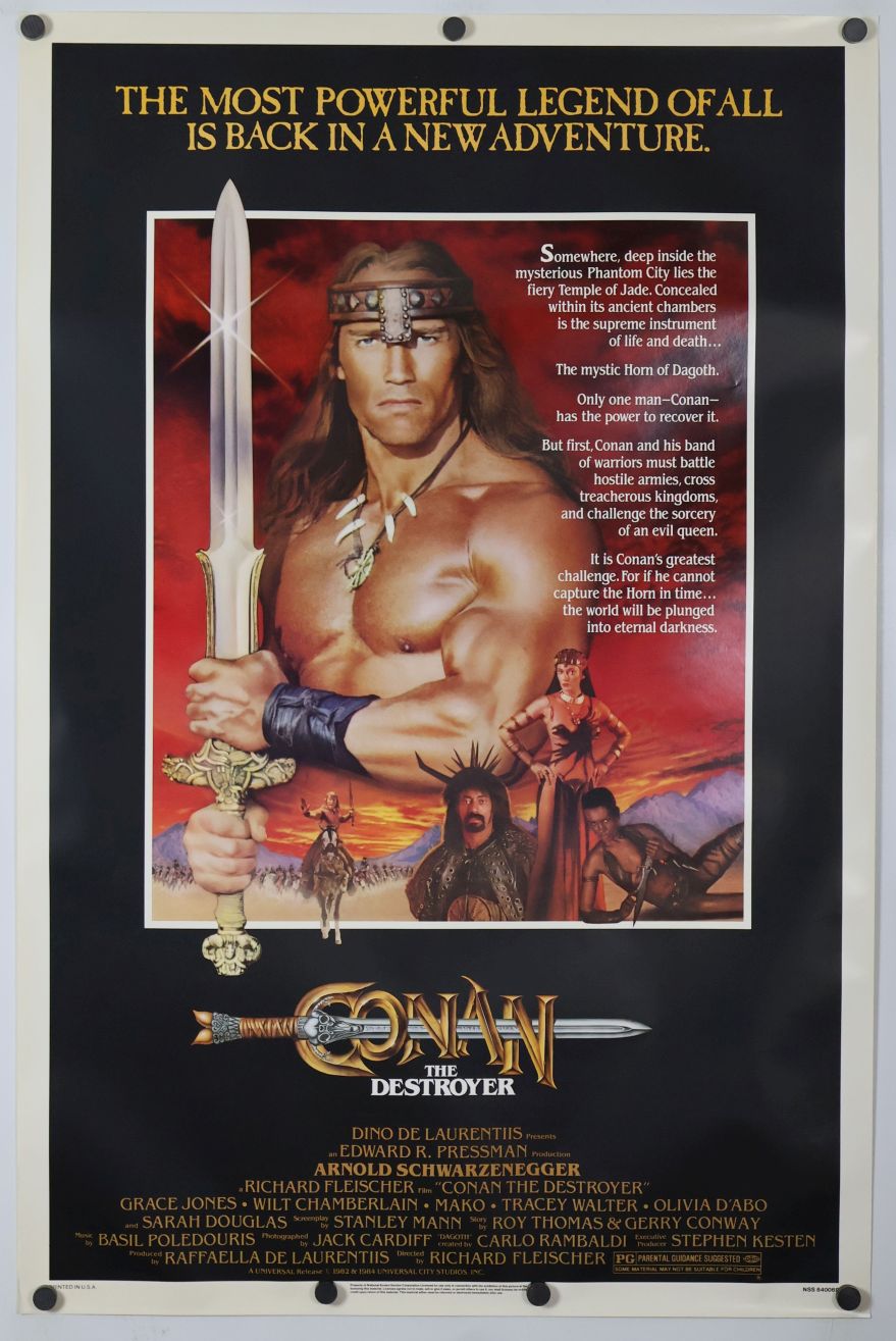 Conan the Destroyer (1984) original theatrical movie poster - Final
