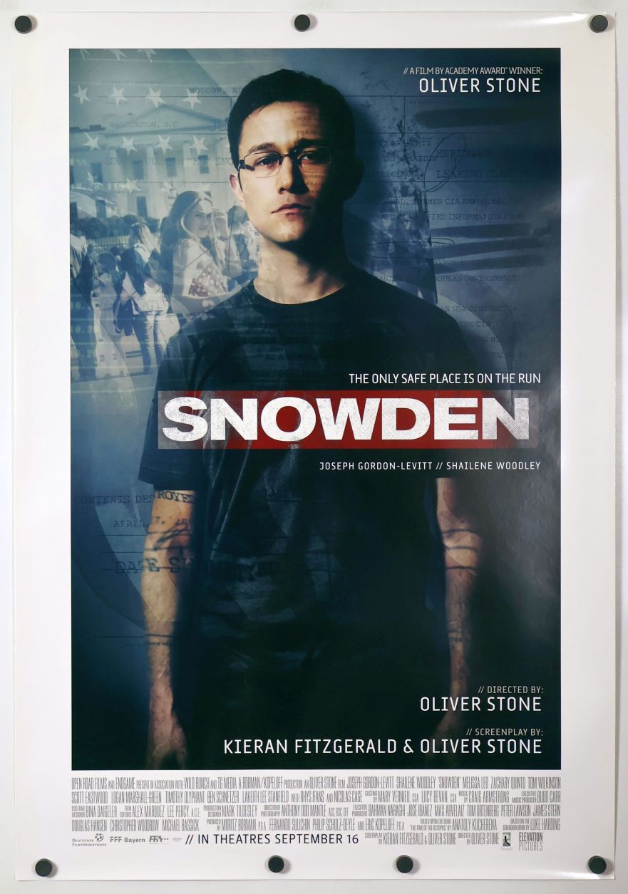 Snowden (2016) original theatrical movie poster - Final