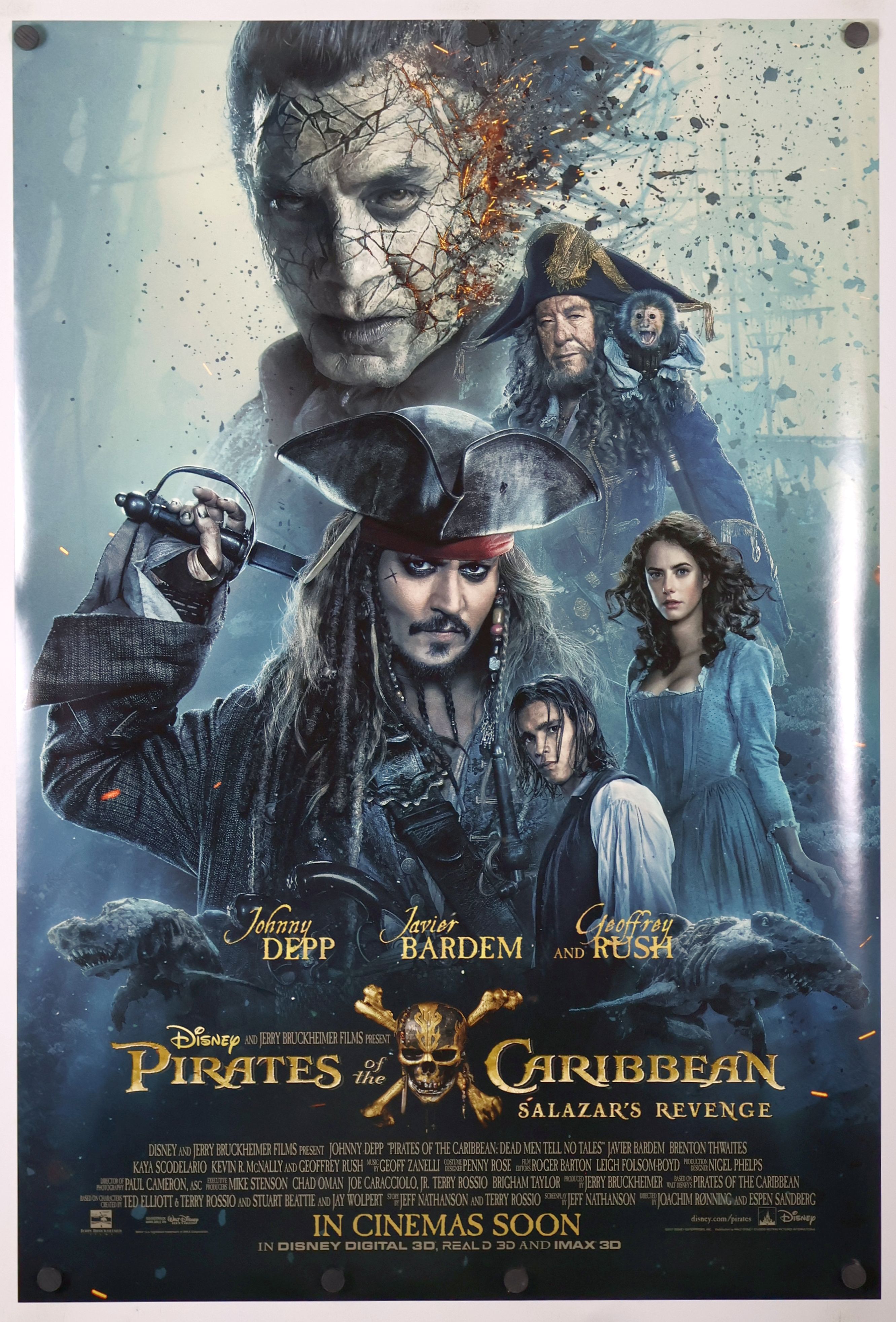 Pirates of the Caribbean: Dead Men Tell No Tales (2017) original theatrical movie poster - International Final
