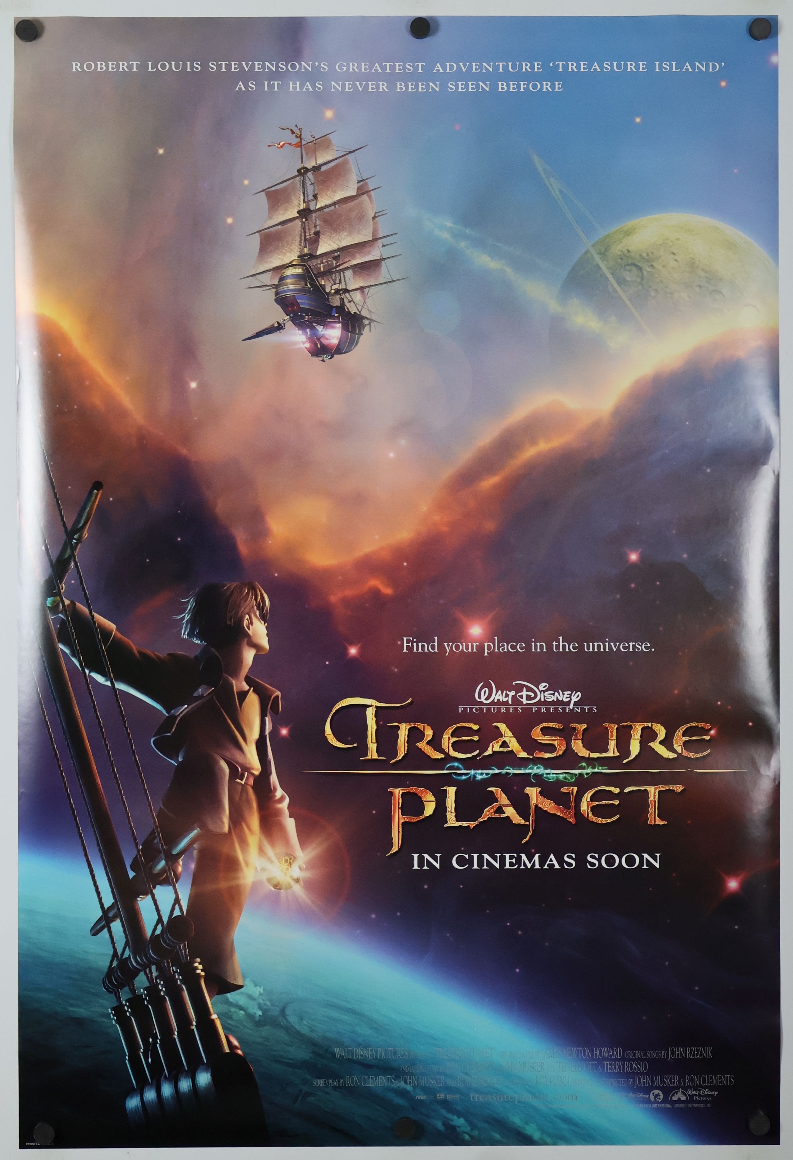 Treasure Planet (2002) original theatrical movie poster - International Advance