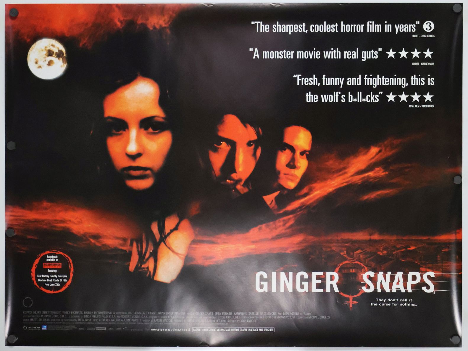 Ginger Snaps (2001) original theatrical movie poster - Final