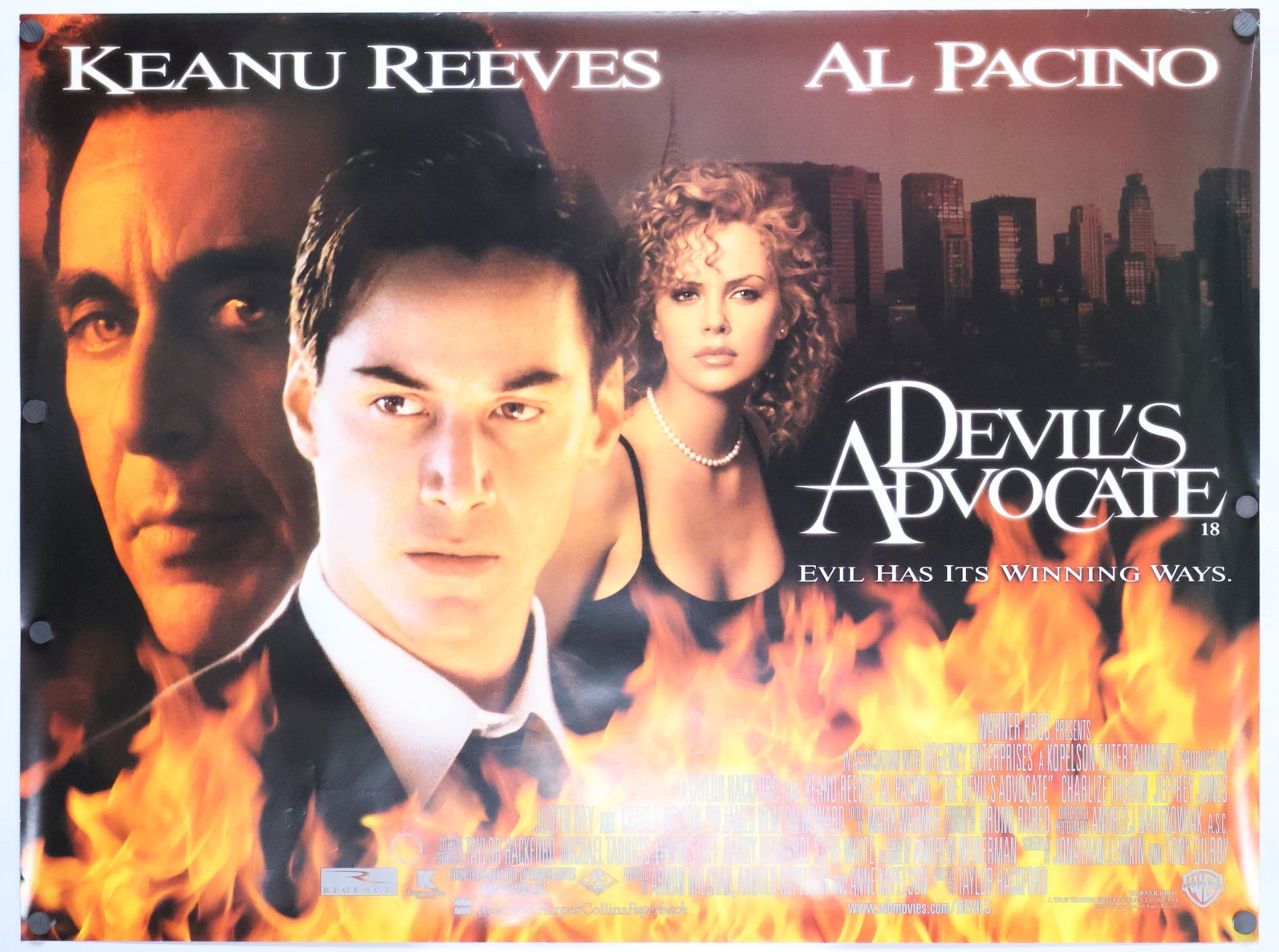 The Devil's Advocate (1998) original theatrical movie poster - Final