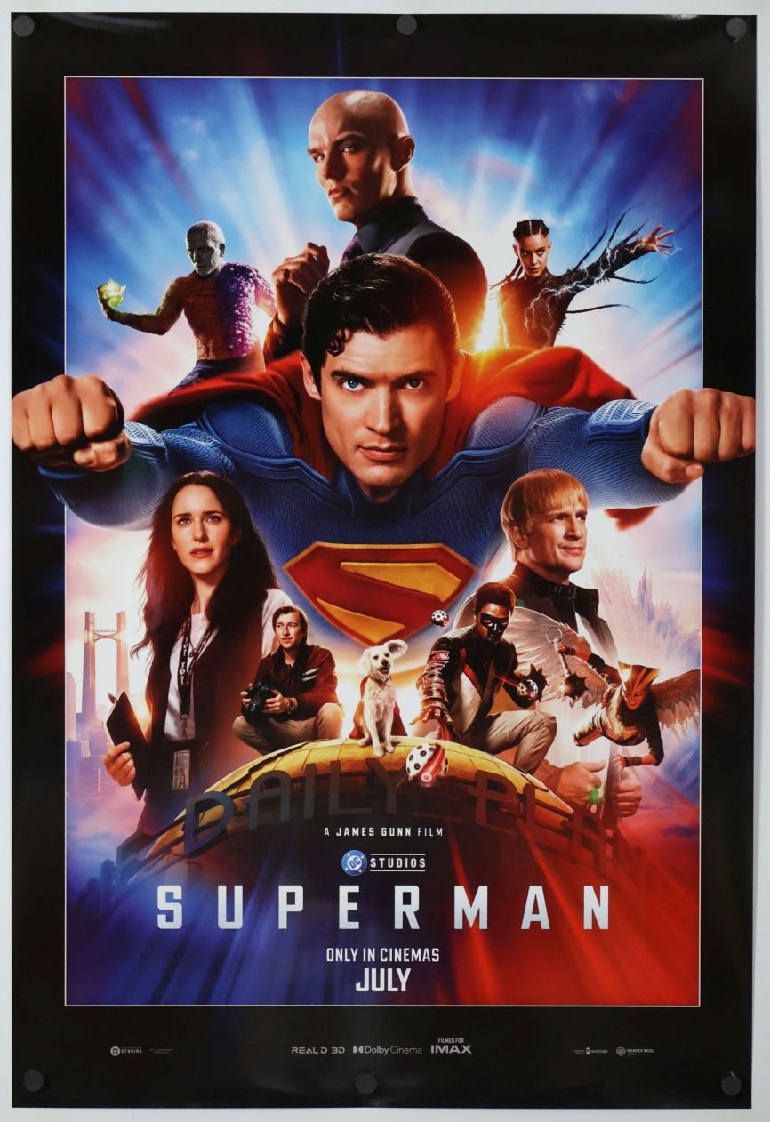 Superman: Legacy (2025) original theatrical movie poster - International Style E