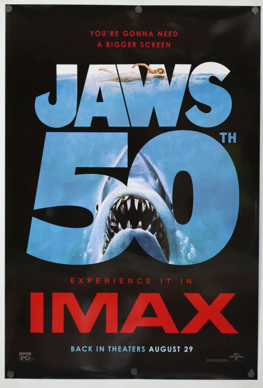 Jaws (2025) original theatrical movie poster - International IMAX