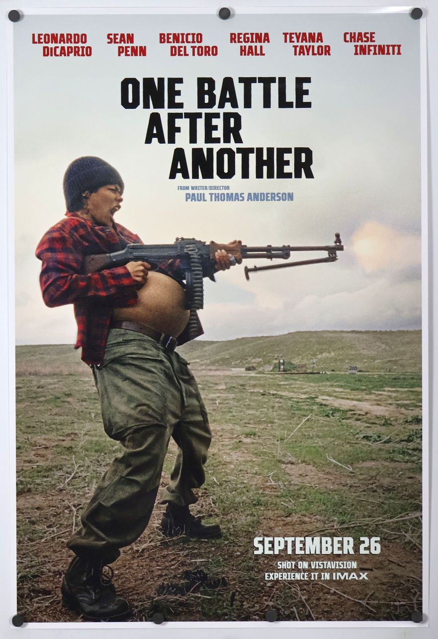 One Battle After Another (2025) original theatrical movie poster - Advance Style A