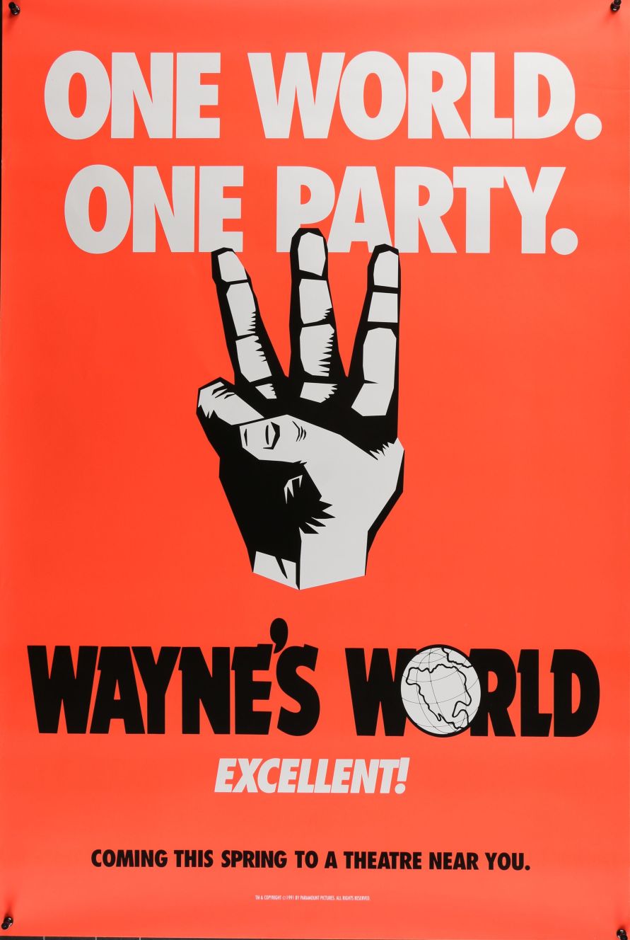 Wayne's World (1992) original theatrical movie poster - Advance