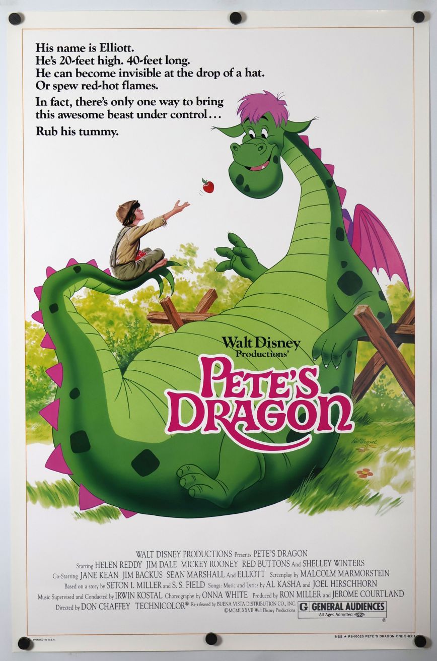 Pete's Dragon (1984) original theatrical movie poster - Re-Release