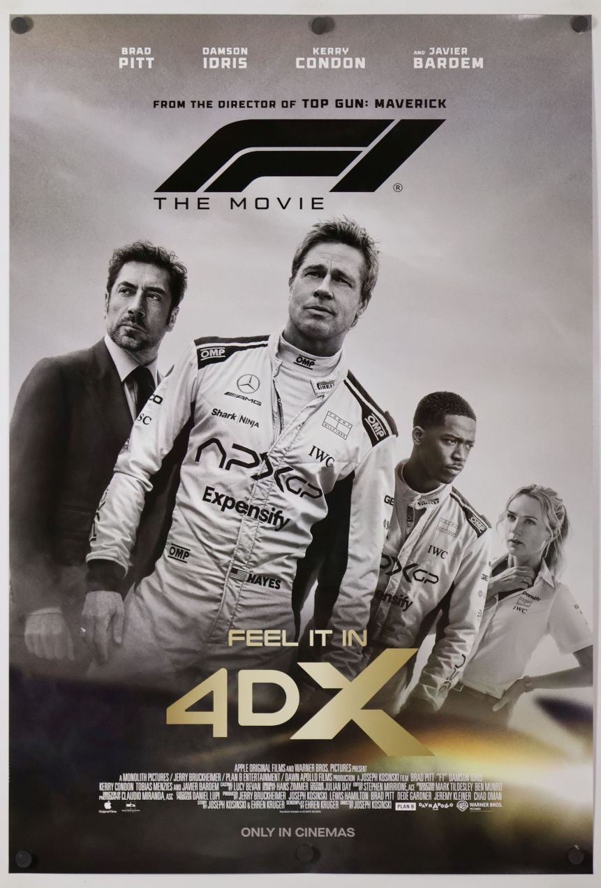 F1 (2025) original theatrical movie poster - International 4DX