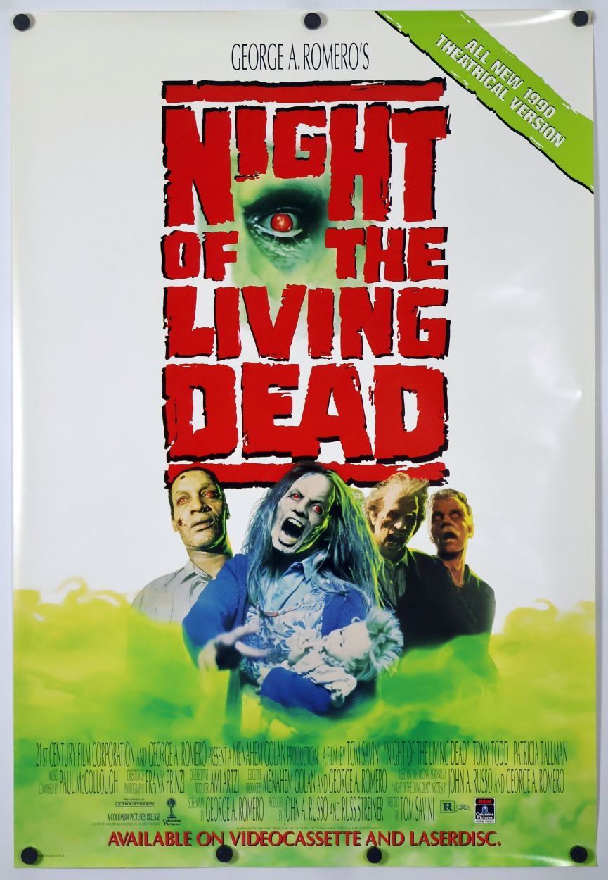 Night of the Living Dead (1990) original theatrical movie poster - Video
