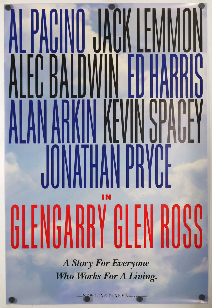 Glengarry Glen Ross (1992) original theatrical movie poster - Advance