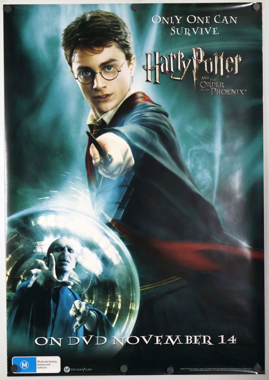 Harry Potter and the Order of the Phoenix (2007) original theatrical movie poster - Video