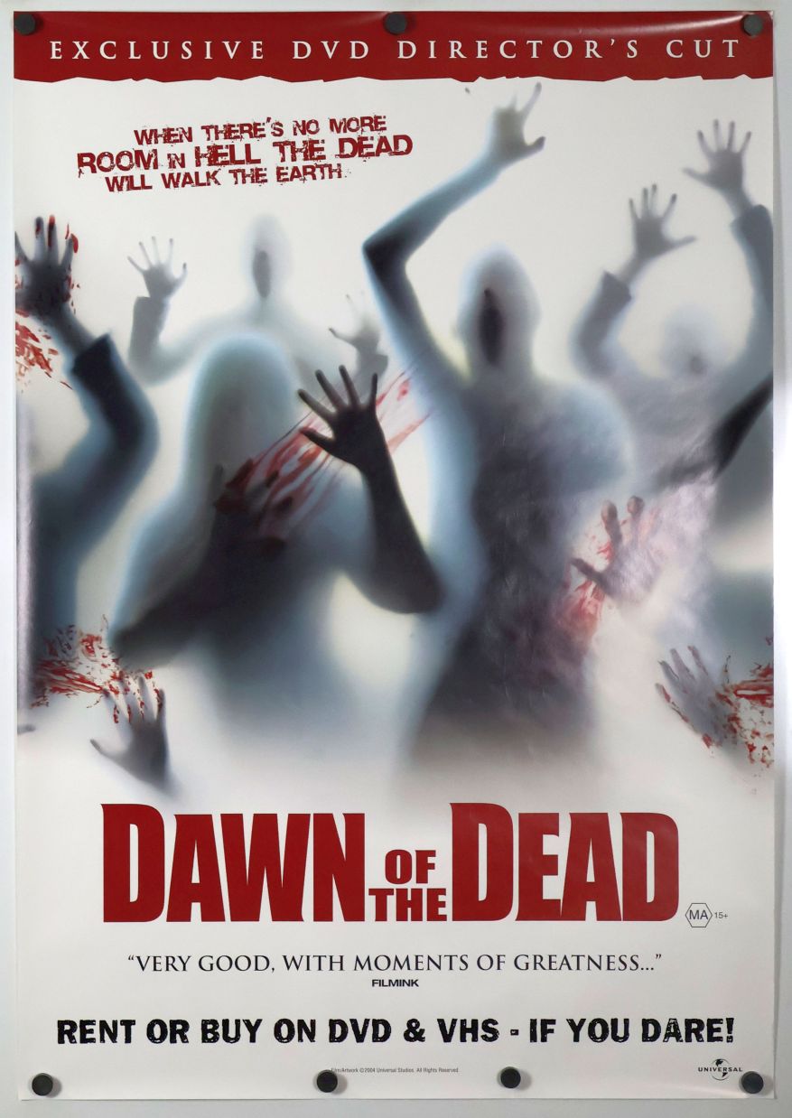 Dawn of the Dead (2004) original theatrical movie poster - Video